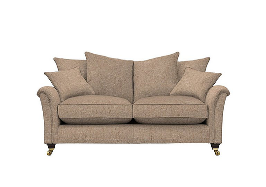 Parker Knoll - Devonshire Large 2 Seater Pillow Back Fabric Sofa - Brown