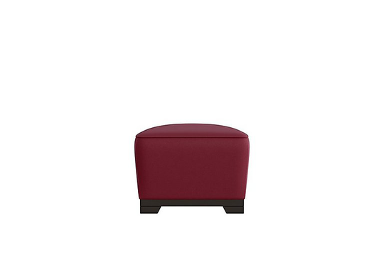 Nicoletti - Ketty Leather D-Shaped Footstool - Red