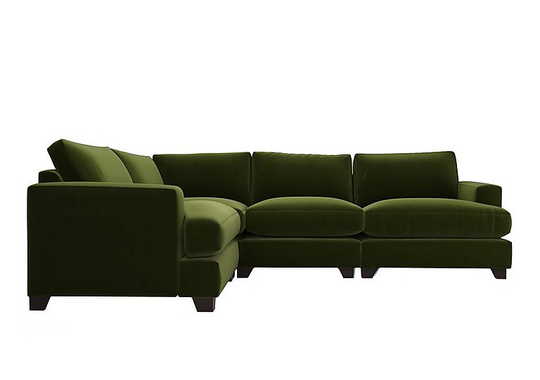 The Lounge Co. - Lorrie Small Fabric Corner Sofa - Green