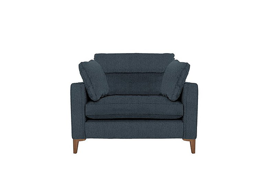 Uniqa Fabric Recliner Snuggle Chair - Blue
