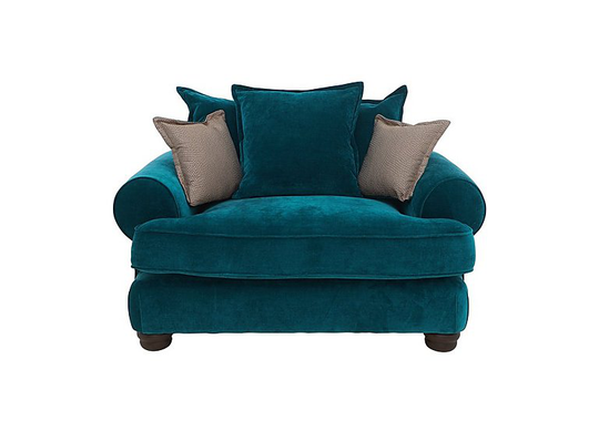 Brianna Scatter Back Snuggler Chair - Teal