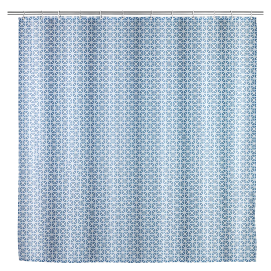 WENKO Anti-Mildew Shower Curtain Cristal, Textile (Polyester), 180 X 200 Cm, Washable