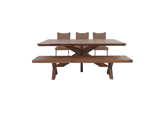 Bodahl - Loki Dining Table with 3 Brown Cantilever Dining Chairs and Dining Bench Dining Set
