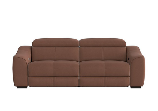 Elixir 3 Seater Fabric Manual Recliner Sofa - Brown