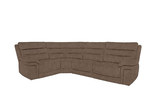 Berlin Small Reversible Fabric Corner Sofa - Brown