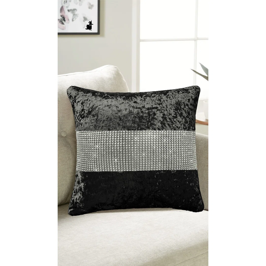 Cochecton Crushed Velvet Cushion Covers Luxury Plush Plain Soft Sparkle Pillow 18"X18"