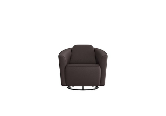 Nicoletti - Ketty Leather Swivel Chair - Black