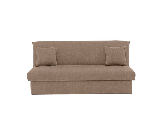 Versatile 3 Seater Fabric Sofa Bed No Arms - Cream