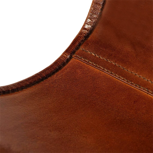 Butterfly Chairs 2 Pcs Brown Kids Size Real Leather