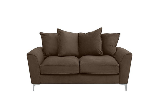 Legend 2 Seater Pillow Back Fabric Sofa - Brown