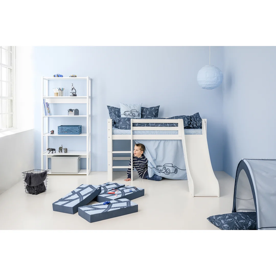Basic Mid Sleeper Bed with Slide and CARS Curtain