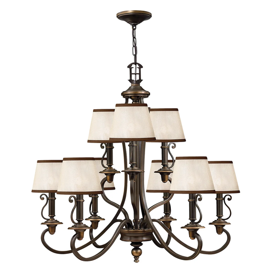 Klatt 9 -Light Shaded Chandelier