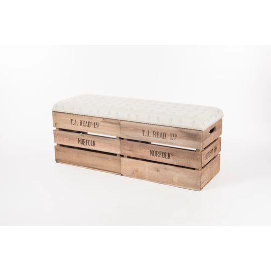 Tallulah Elevated Wood Storage Bench