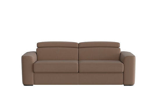 Infinity 3 Seater Fabric Sofa Bed - Brown- World of Leather