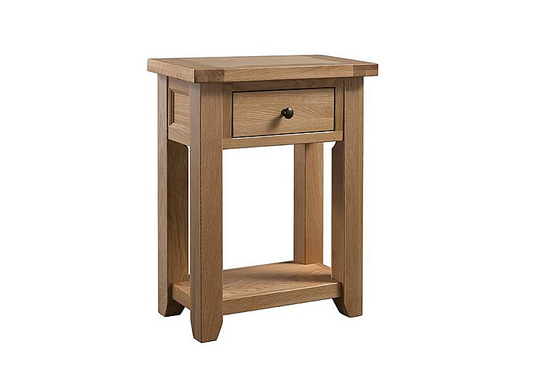 Furnitureland - California Solid Oak Small Console Table - Brown
