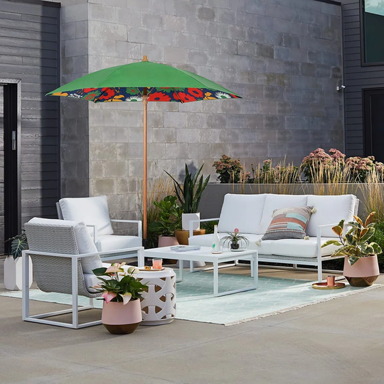 1.8M Garden Parasol Beach Umbrella Outdoor Sun Shade For Beach/Pool/Patio UmbrellasDuplex Prints