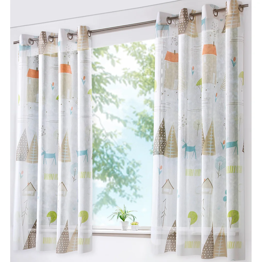 Stainforth Eyelet Semi Sheer Single Curtain