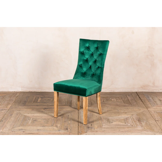 Brittany French Style Velvet Chair - Mustard Velvet