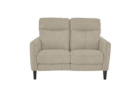 Compact Collection Petit 2 Seater Fabric Power Recliner Sofa - Cream