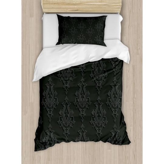 Rutledge Black 100% Brushed Microfibre Duvet Cover Set