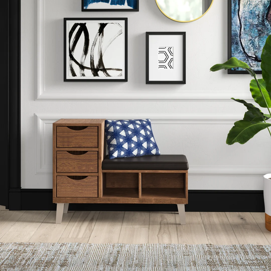 Sperling Faux Leather Storage Bench