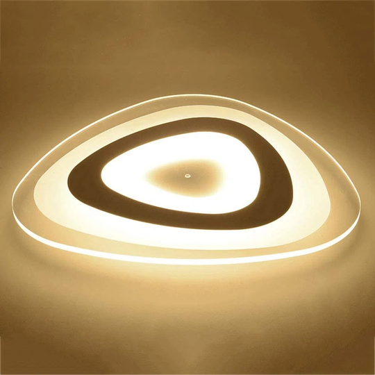 LED Ceiling Light, Bedroom Light Living Room Lighting, Warm White Light Ultra Thin Triangle Clear Acrylic Ceiling Lamp For Office, Hallway, Dining Roo