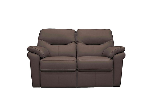 G Plan - Seattle 2 Seater Leather Manual Recliner Sofa - Brown