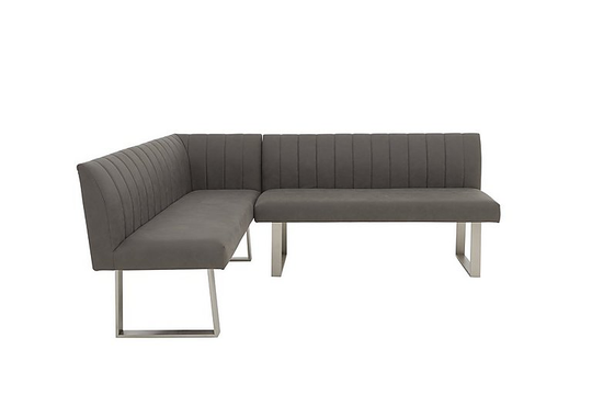 Grigio Left-Hand Facing Corner Dining Bench - Grey