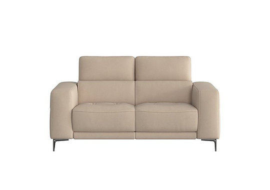 Adama 2 Seater Fabric Power Recliner Sofa with Telescopic Headrests - Beige
