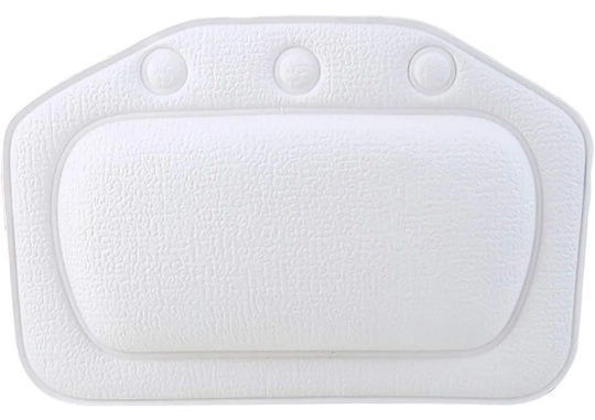 Bath Pillow With Strong Suction Cups | Suction Pads To Hold It In Place | Provides Support & Comfort | Recline In Comfort While Bathing | Super Soft |