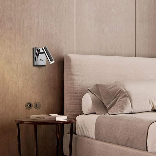 Oliveri 1 - Light LED Chrome Wall Spotlight