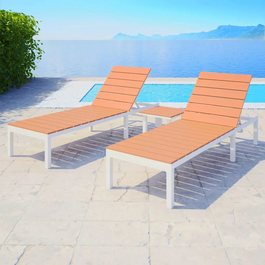 Syston Reclining Sun Lounger with Table