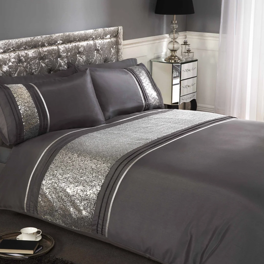 Unique Silver 144 TC Duvet Cover Set