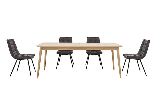 Walker Extending Dining Table and 4 Chairs - Grey