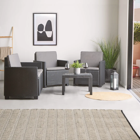 Amalfi Rattan Effect 4 Piece Sofa Set