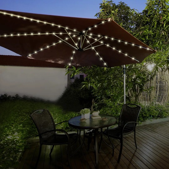 72 LED Parasol Timer Lights - Warm White