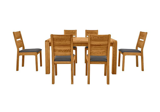 Bakerloo Large Extending Table and 6 Chairs Dining Set