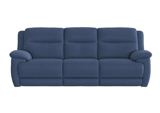 Touch 3 Seater Heavy Duty Fabric Sofa - Blue