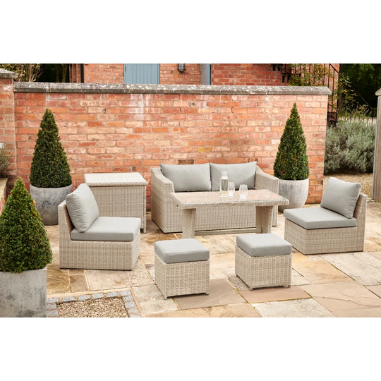 Palma Rectangular 6 - Person 112Cm L Lounge Dining with Cushions