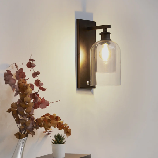Ledbetter 1 - Light Dimmable Matte Black Armed Sconce