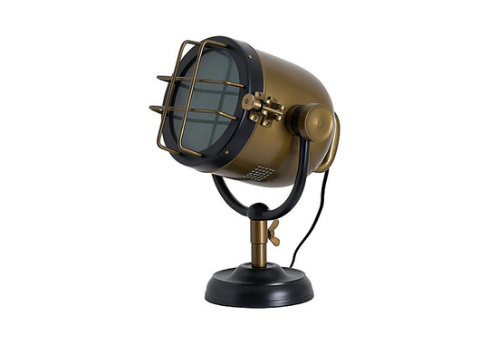 Brass Industrial Spotlight Table Lamp