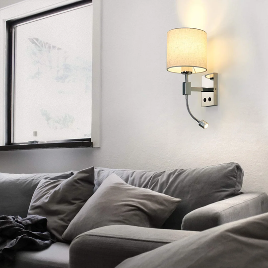 Derry 2 - Light White Wall Spotlight