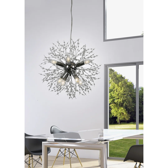 8-Light Globe Geometric Pendant