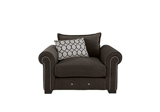Alexander and James - Sumptuous Fabric Armchair - Brown