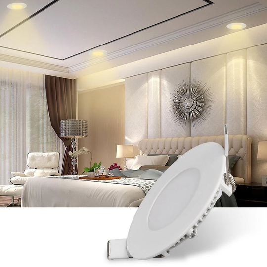 Alrahman Ultra-Thin Panel Light Round 4.5" LED Recessed Lighting Kit