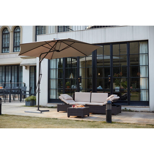 Appolon Grey- Round Umbrella With Quick Opening
