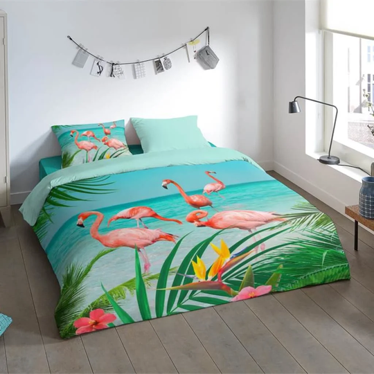 Pure Duvet Cover "Flamingo" 140 x 200/220cm