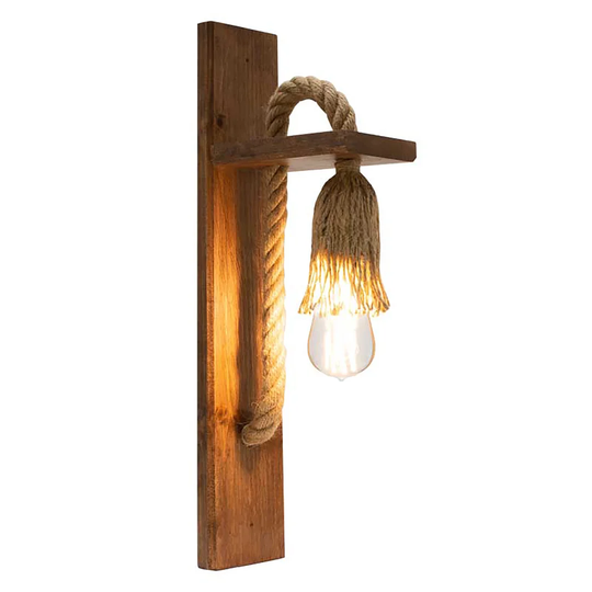 Abrahamson 1 - Light Walnut Armed Sconce