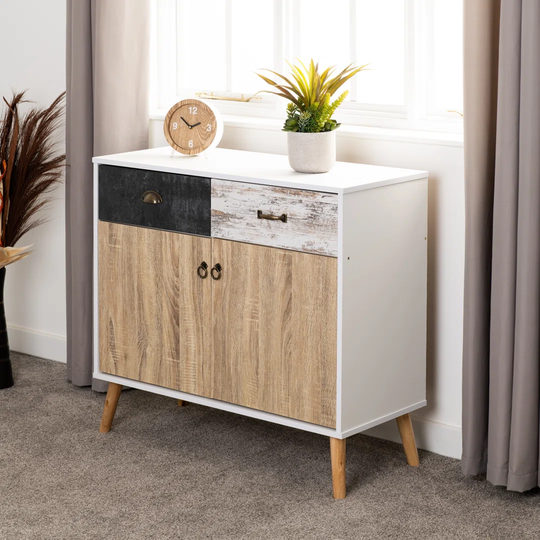 Nordic 91Cm Wide 2 Drawer Sideboard