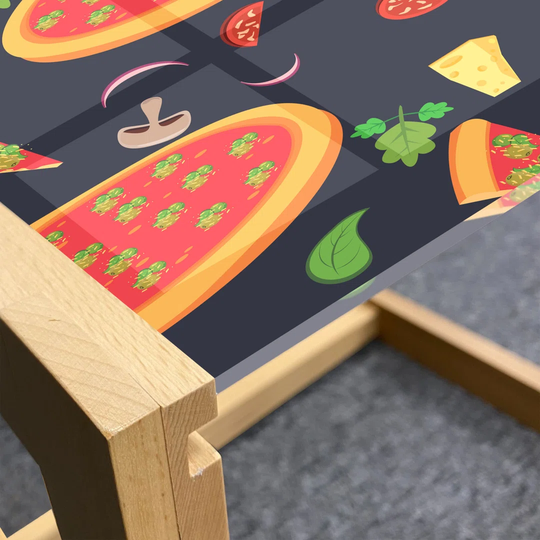 Italy Coffee Table, Image Of Vegetable Pizzas With Basil Leaves Tomatoes And Mushrooms, Acrylic Glass Center Table With Wooden Frame For Offices Dorms